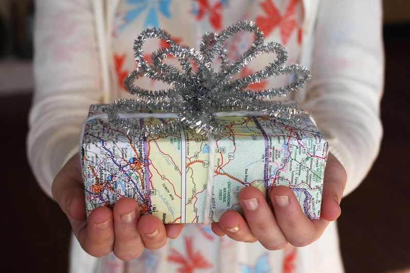 map-wrapping-paper