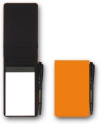 Блокнот с ручкой, оранжевый