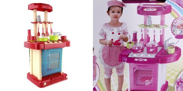 Что подарить девочке на новый год: Кухонный модуль с плитой