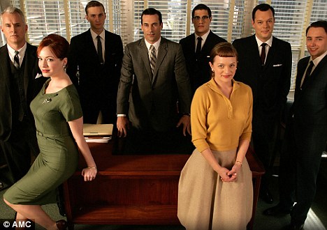 Mixing work and pleasure: The workplace is where we now make the most friends because we spend so much time there, like the characters in Mad Men who work at an advertising agency