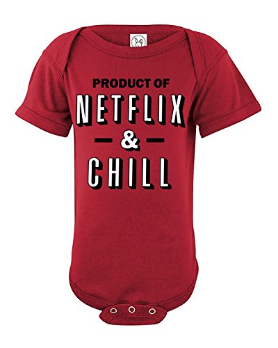 Product of Netflix & Chill Infant Onesie (Newborn, Red)