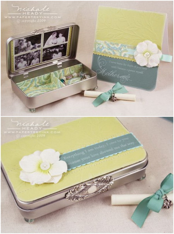 DIY Jewelry Box. This jewelry box is a fun, easy and will surely serve as a very memorable mother