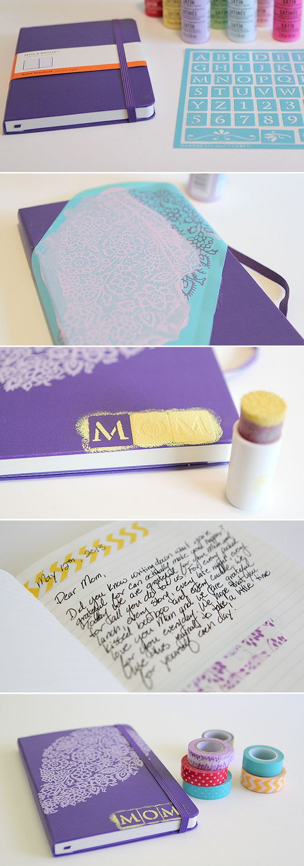 DIY Gratitude Journal. Make a gratitude journal with fine crafty touch and decoration for Mother