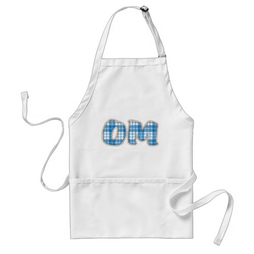 Om Yoga Apron - Blue Plaid - Yoga Inspired Gifts