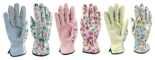 Printed Floral Cotton Woven Garden Gloves