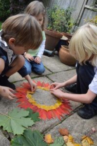 Explorig Andy Goldsworthy with kids