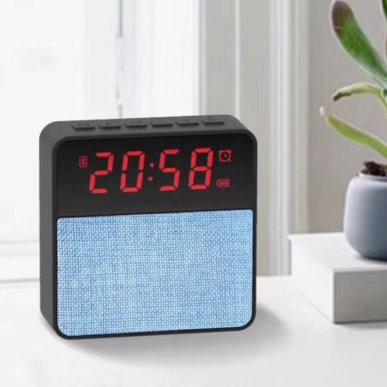 Bluetooth Speaker with FM Radio and Clock [Fabric]