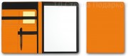 Папка А4 с блокнотом и ручкой, оранжевая